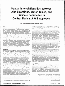Spatial Interrelationships between Lake Elevations, Water Tables