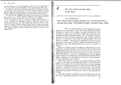 Brinkley, The New Deal and the Idea of the State