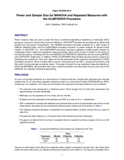 Power and Sample Size for MANOVA and Repeated
