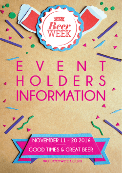 NOVEMBER 11 - 20 2016 wabeerweek.com GOOD TIMES