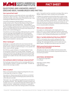 fact sheet - North American Meat Institute