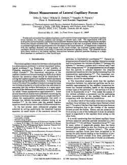 Direct Measurement of Lateral Capillary Forces
