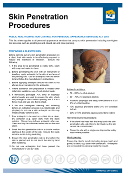 Skin Penetration Procedures