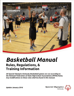 Basketball Manual - Special Olympics Kentucky