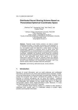 Distributed Secret Sharing Scheme Based on