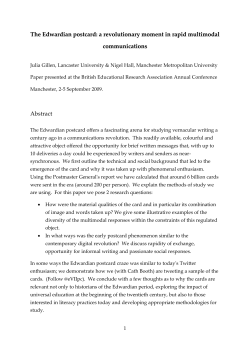 The Edwardian postcard: a revolutionary