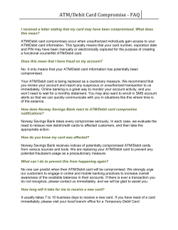 ATM/Debit Card Compromise - FAQ
