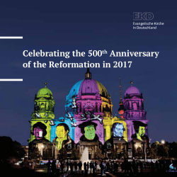 Celebrating the 500th Anniversary of the Reformation in 2017