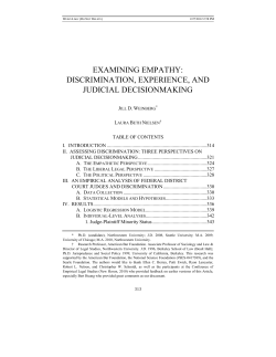 examining empathy: discrimination, experience, and judicial