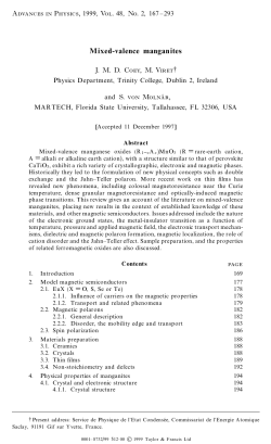 Mixed-valence manganites