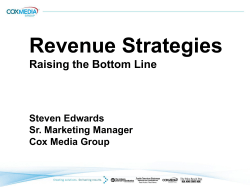 Revenue Strategies - Ohio Newspaper Association