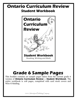 Ontario Curriculum Review Grade 6 Sample[...]