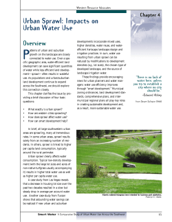 Urban Sprawl: Impacts on Urban Water Use