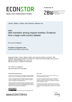 Skill mismatch among migrant workers: evidence from a large multi