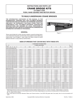 crane bridge kits - Cornerstone Material Handling