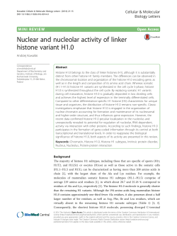Nuclear and nucleolar activity of linker histone variant H1.0