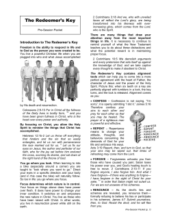 Pre-session Packet - The Redeemer`s Key