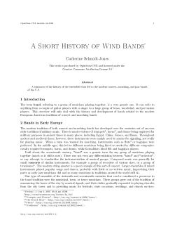 A Short History of Wind Bands