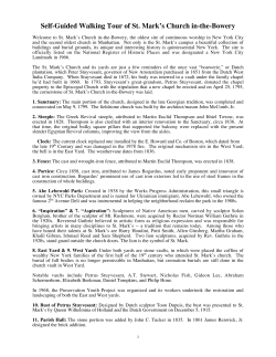 Self-Guided Walking Tour of St. Mark`s Church in-the