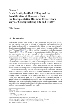 Brain Death, Justified Killing and the Zombification of Humans