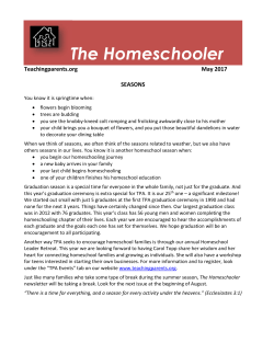 May 2017 Newsletter - Teaching Parents Association