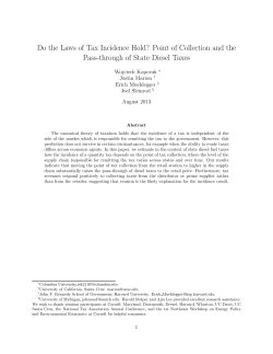 Do the Laws of Tax Incidence Hold? Point of Collection and the