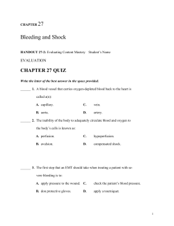 Bleeding and Shock - Bakersfield College