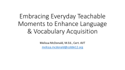 Embracing Everyday Teachable Moments to Enhance