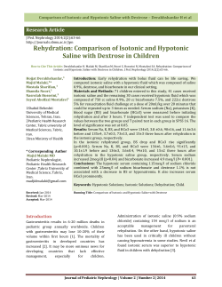 Comparison of Isotonic and Hypotonic Saline with