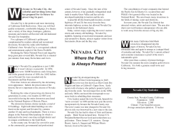 NEVADA CITY Where the Past is Always Present