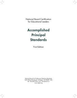 Accomplished Principal Standards