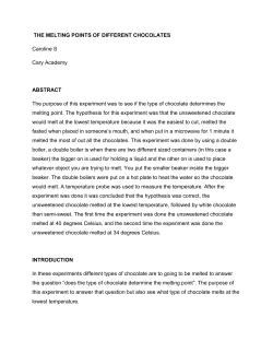 the melting points of different chocolates