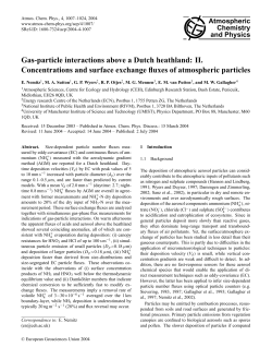 Gas-particle interactions above a Dutch heathland