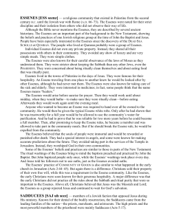 3 Sects in Jewish Culture