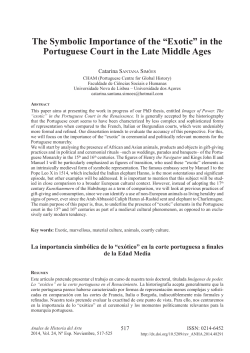 The Symbolic Importance of the &ldquo;Exotic&rdquo; in the Portuguese Court in