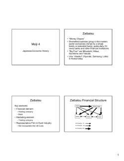 Meiji 4 Zaibatsu Zaibatsu Zaibatsu Financial Structure