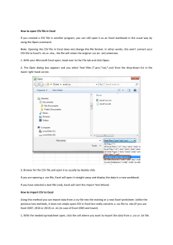 How to open CSV file in Excel does not change the file
