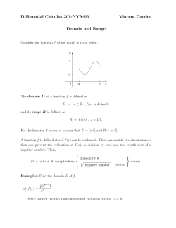 Domain and Range