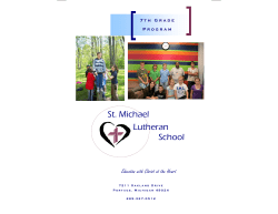 7th Grade Brochure - St. Michael Lutheran School