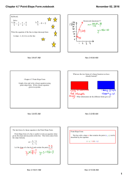 Chapter 4.7 Point-Slope Form.notebook