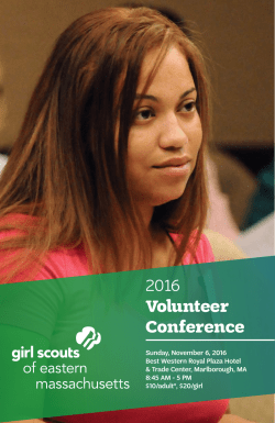 2016 Volunteer Conference Agenda