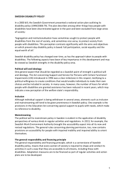 Swedish disability policy