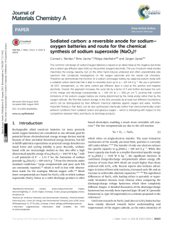 Sodiated carbon: a reversible anode for sodium–oxygen batteries