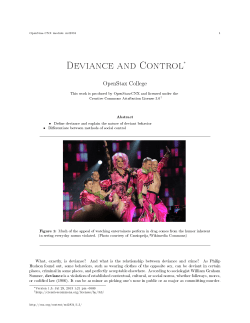 Deviance and Control