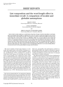 List composition and the word length effect in immediate recall: A