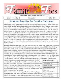 October 2016 - Adoptive and Foster Families of Maine