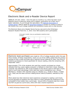 Electronic Book and e-Reader Device Report