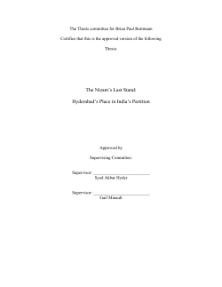 Hyderabad`s Place in India`s Partition