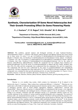 Synthesis, Characterization Of Some Novel Heterocycles And Their