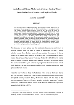 Capital Asset Pricing Model and Arbitrage